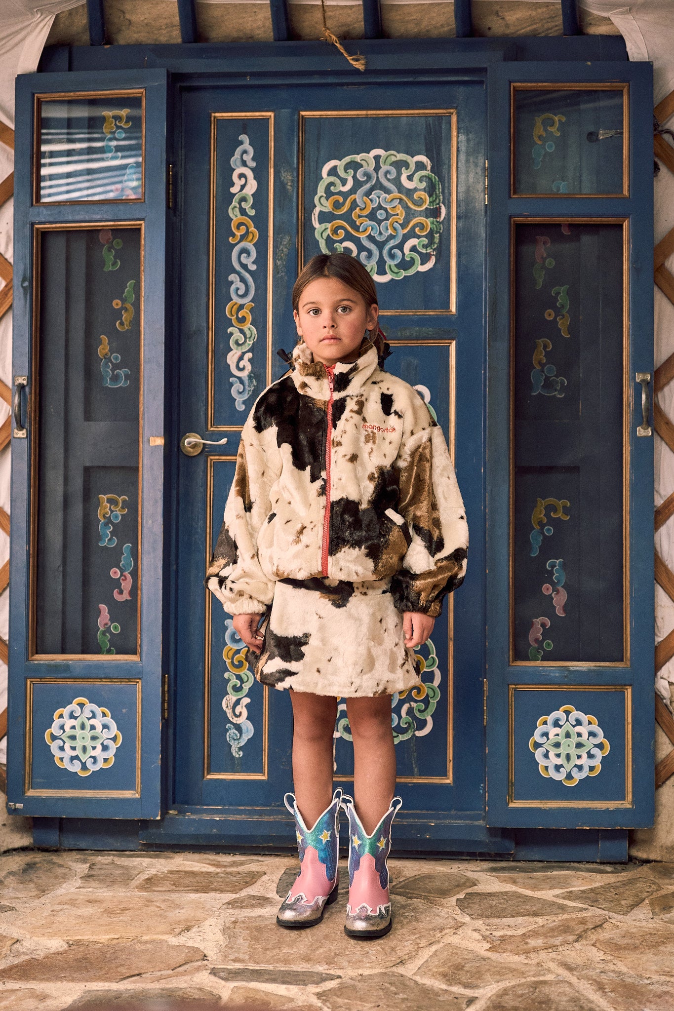 COW FUR JACKET BEIGE
