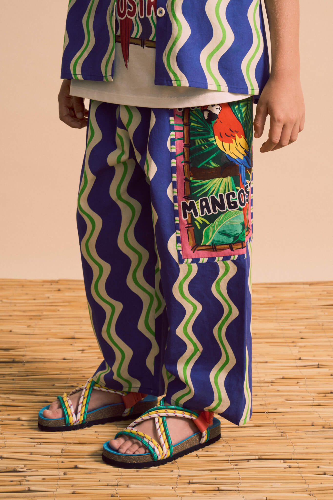 LOROS WAVY PANTS NAVY BLUE