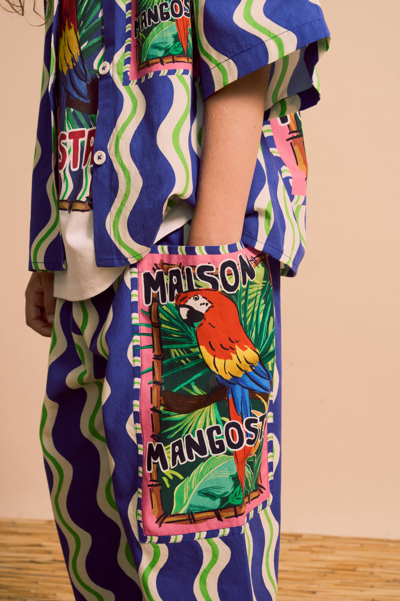 LOROS WAVY PANTS NAVY BLUE