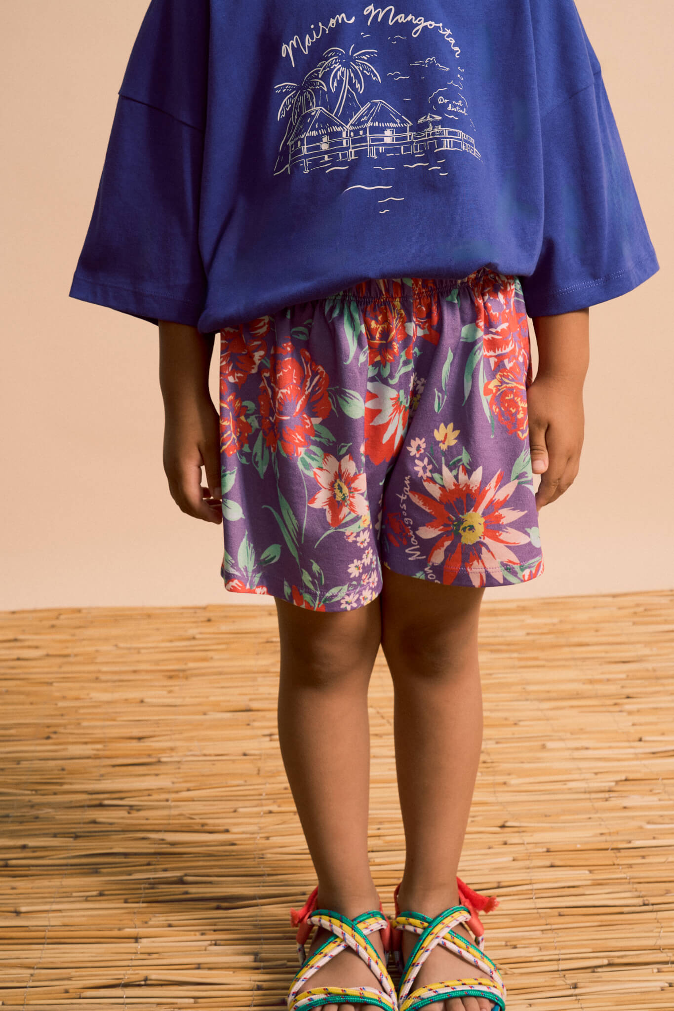 BEVERLY FLOWERS SHORTS DEEP LAVANDER