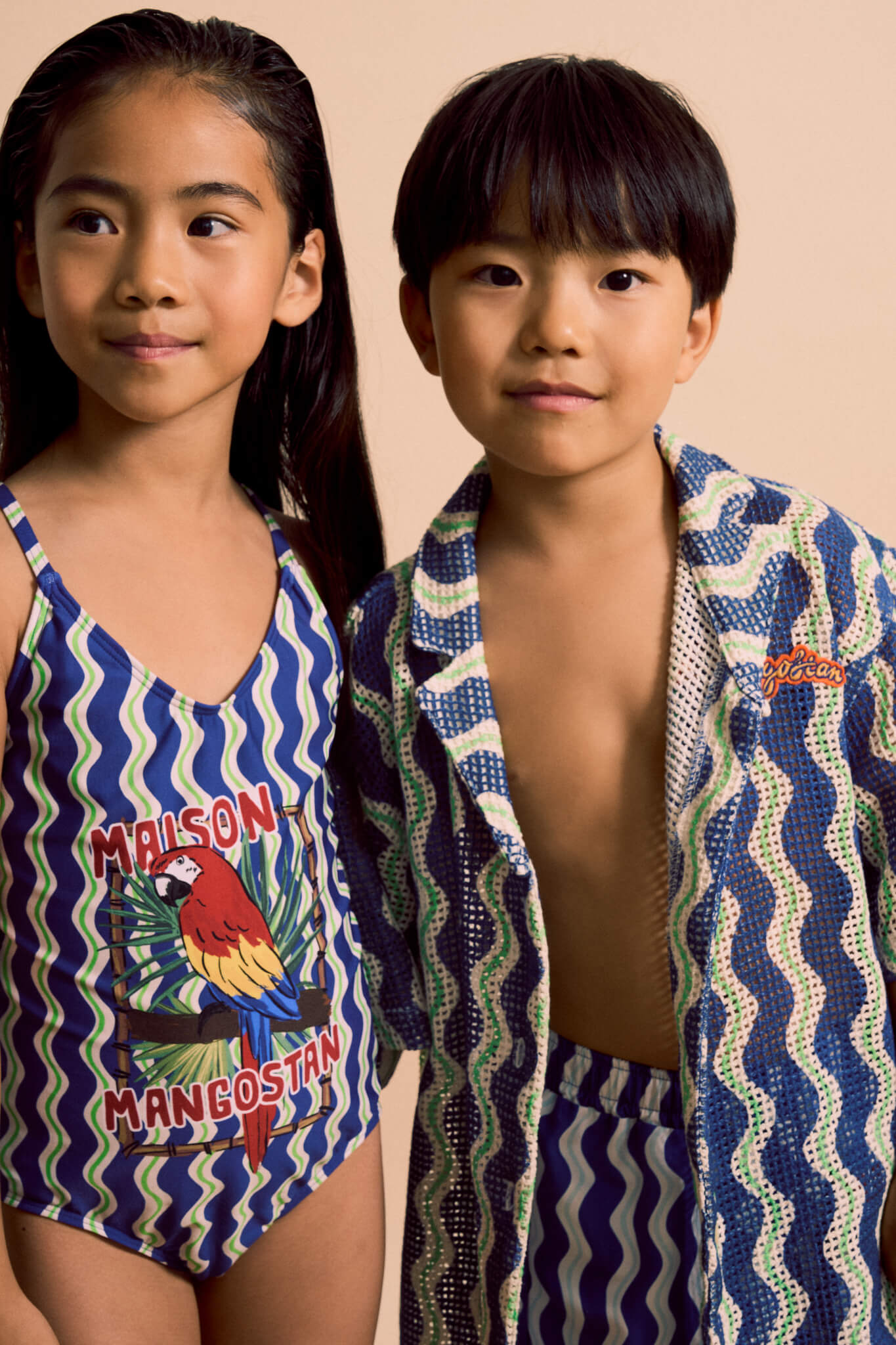 WAVY MESH SHIRT BLUE