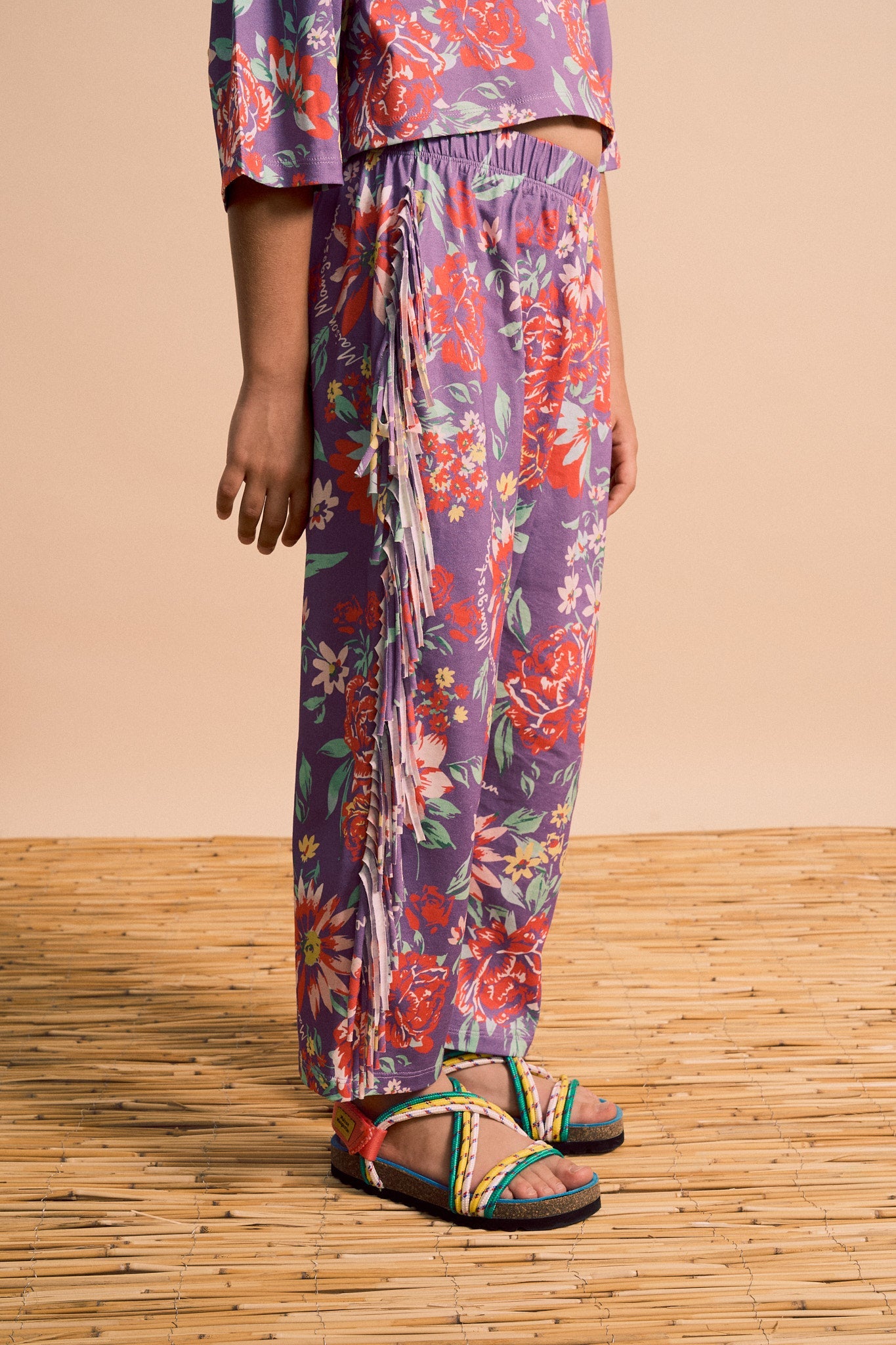 BEVERLY FRINGE PANTS DEEP LAVENDER