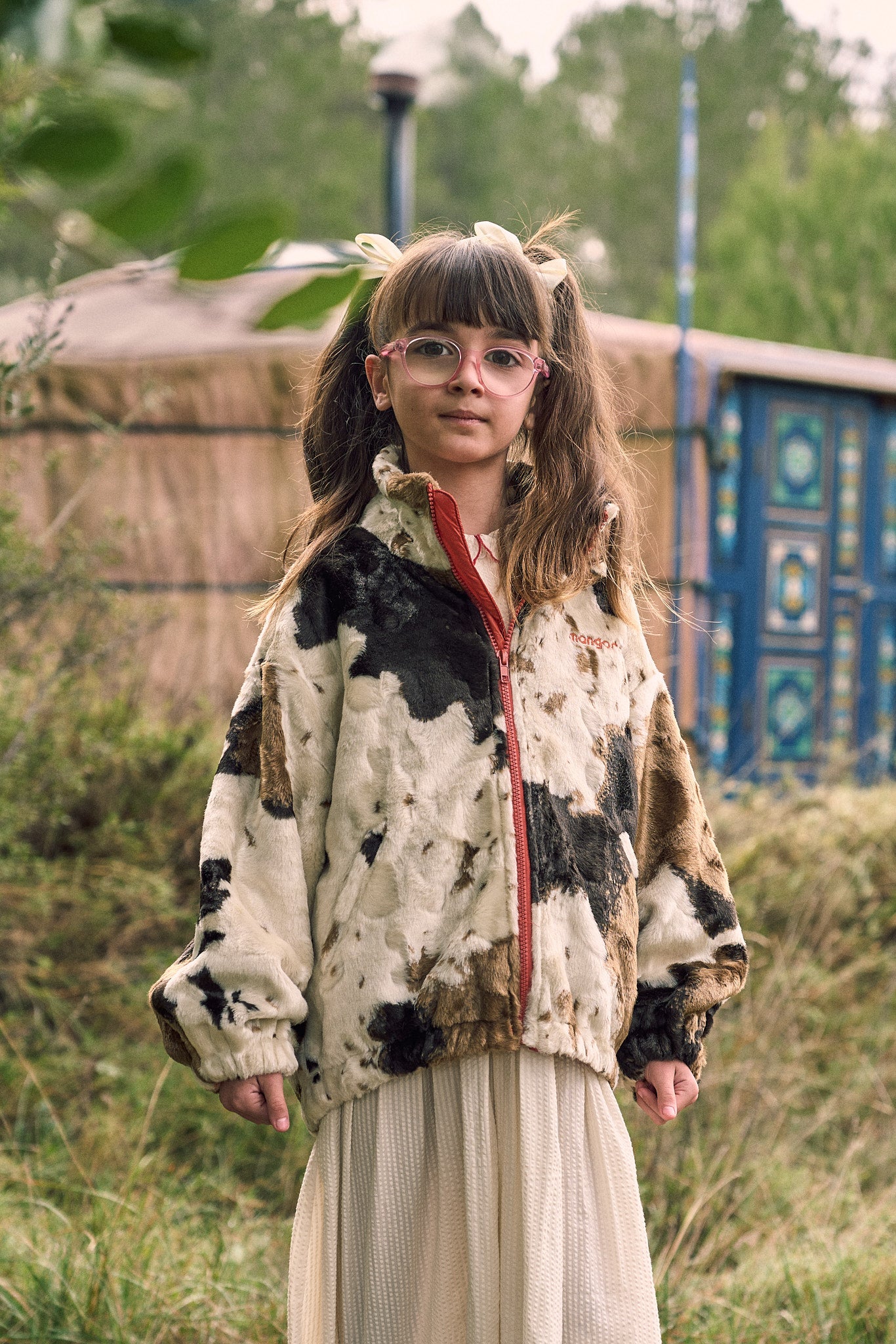 COW FUR JACKET BEIGE