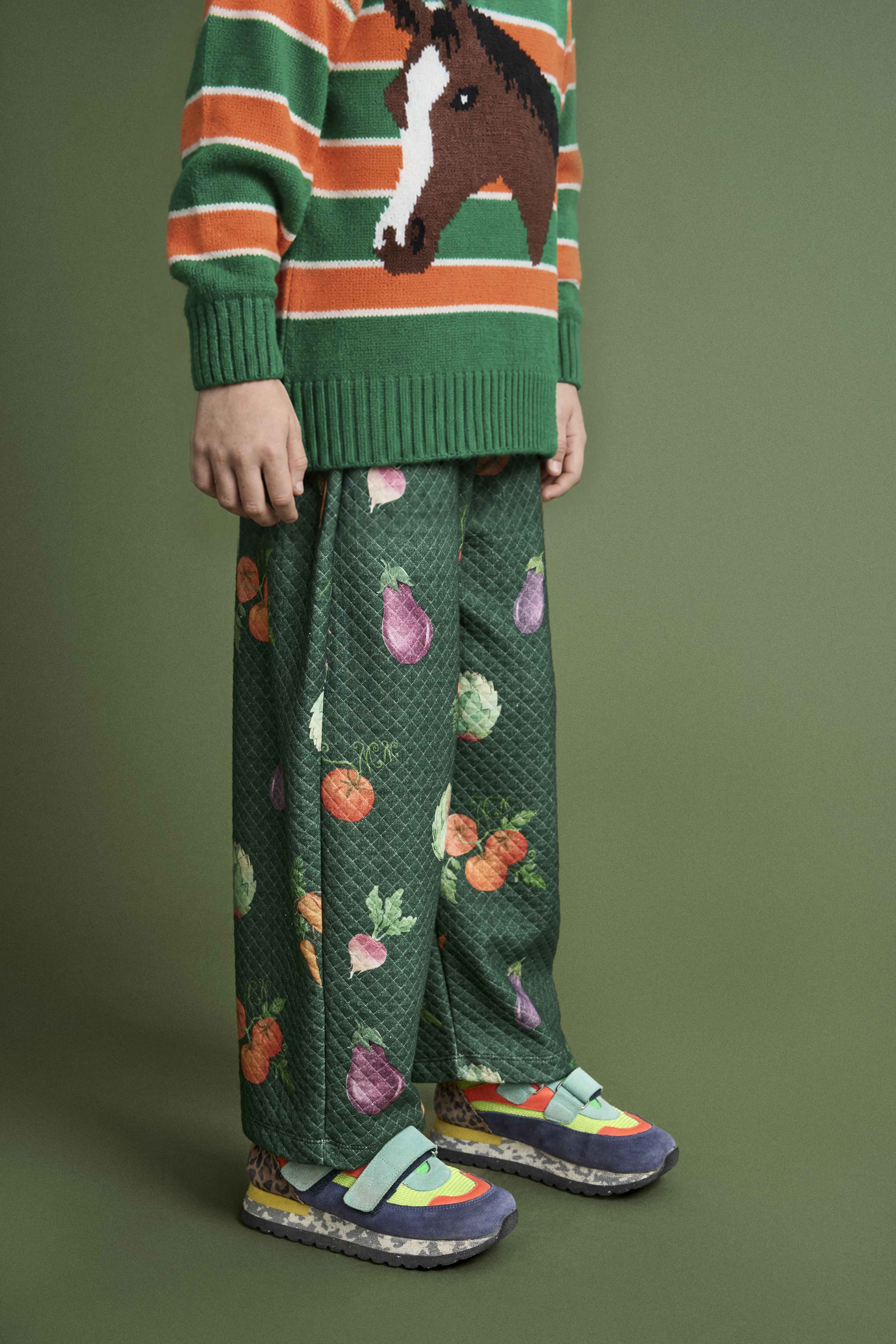 VEGETABLE QUILTED PANTS GREEN