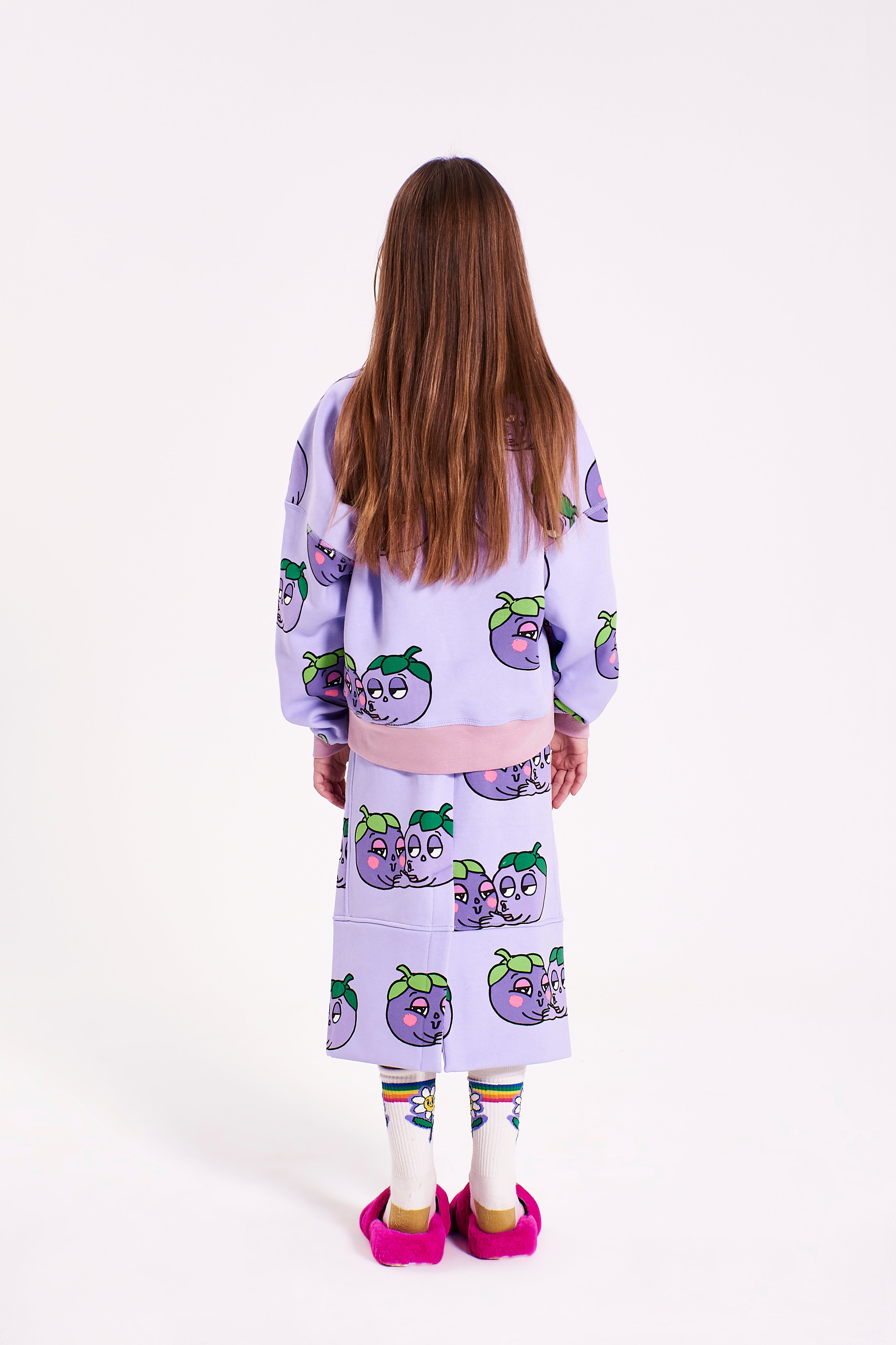 Sweatshirt „Kiss“ in süßem Lavendel
