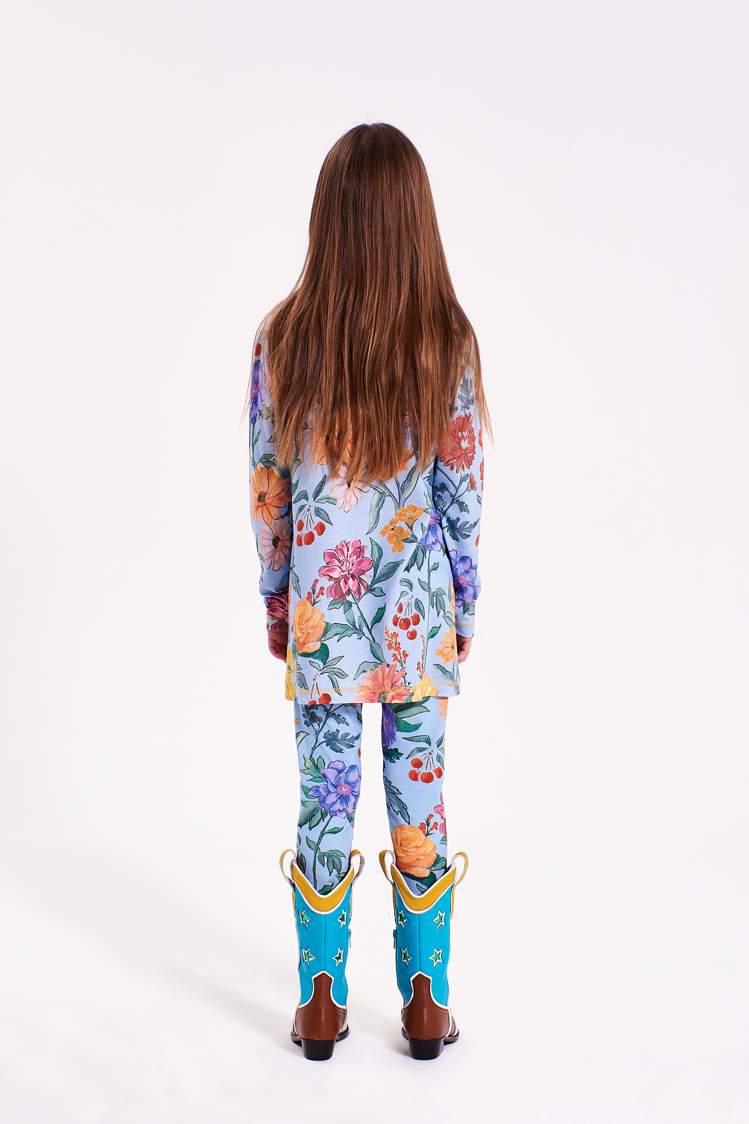 Blumenkleid Hellblau