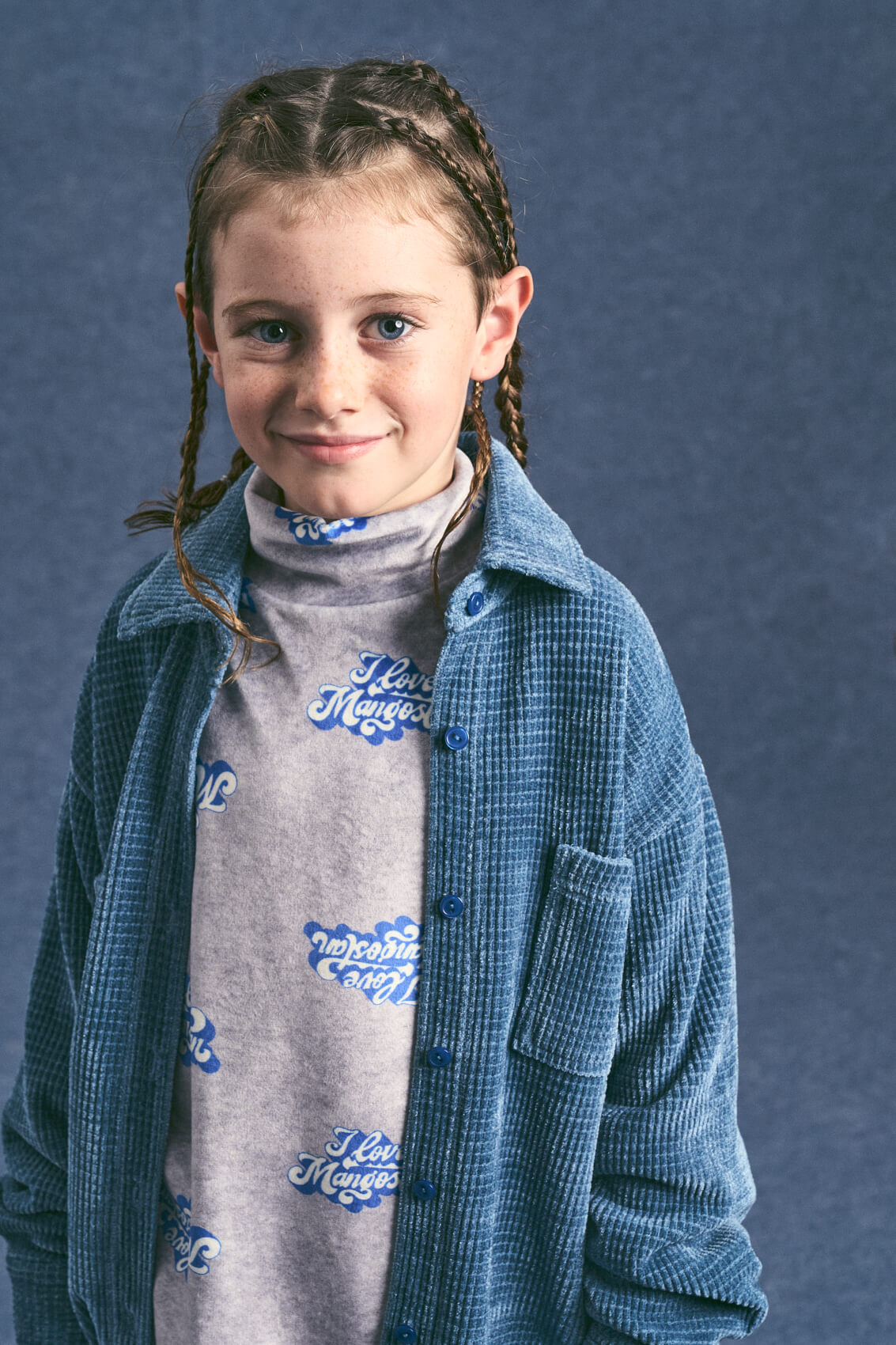 CHENILLE SHIRT BLUE