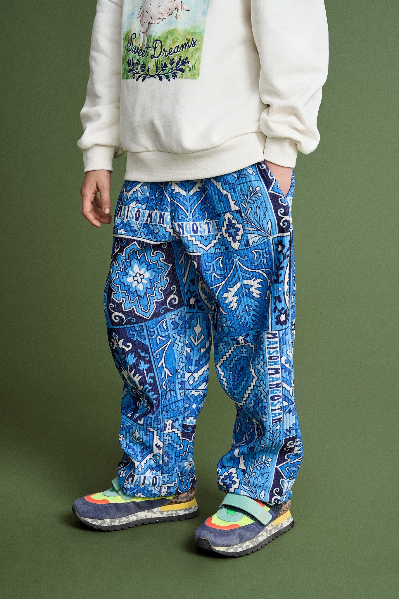 CARPET CORDUROY PANTS BLUE