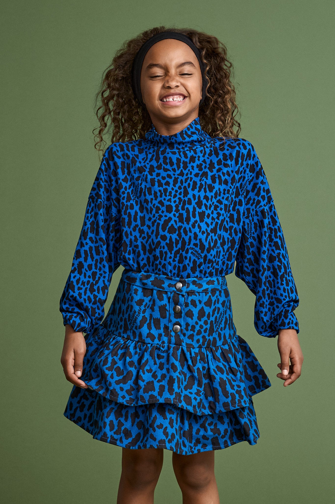 ANIMAL PRINT TURTLE T-SHIRT BLUE
