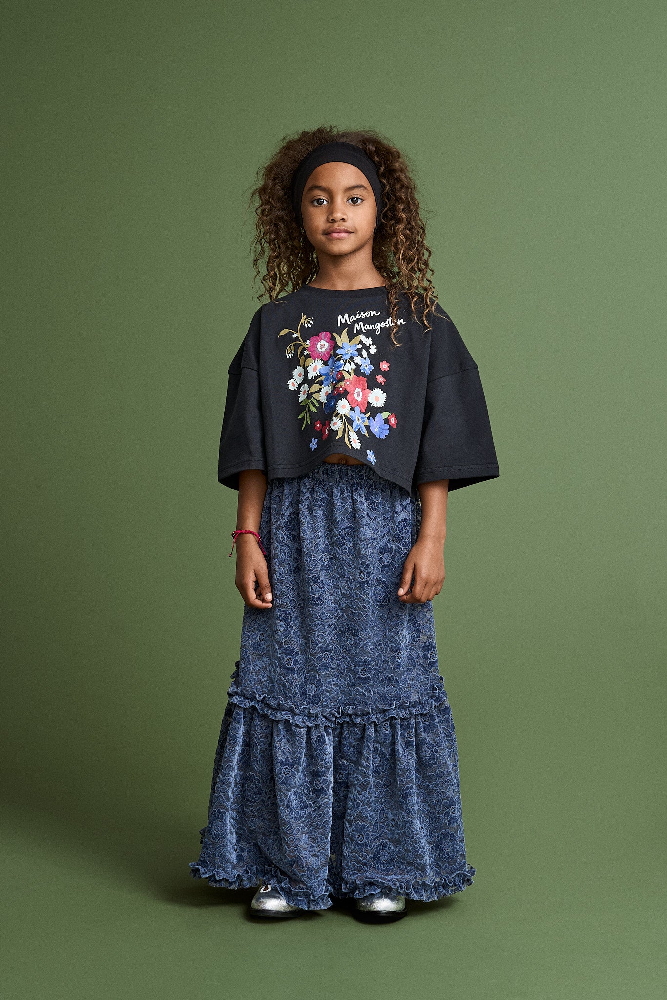 FLORECITAS T-SHIRT BLACK