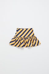 ROCK MIT DIAGONALEN STREIFEN GELB/MARINEBLAU 