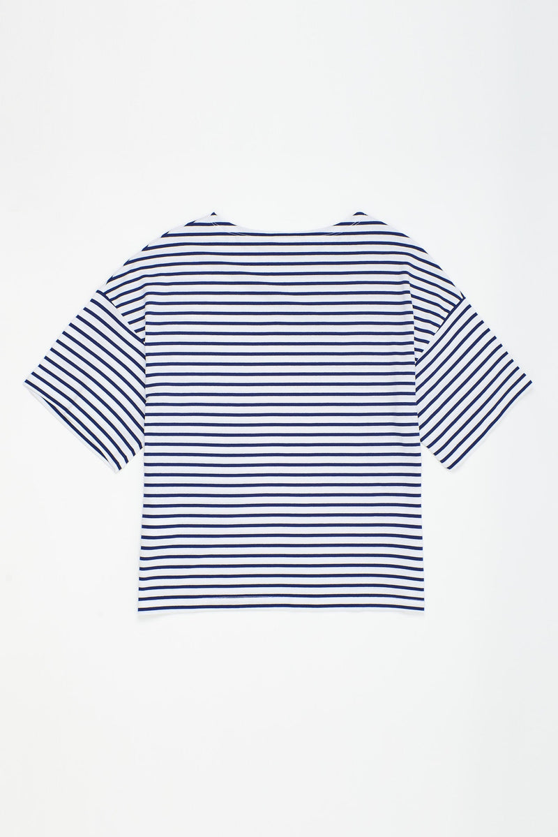 MONKEY STRIPES T-SHIRT WHITE/NAVY ADULT