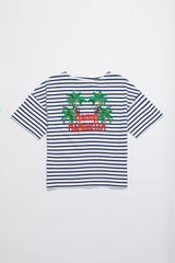 MONKEY STRIPES T-SHIRT WHITE/NAVY