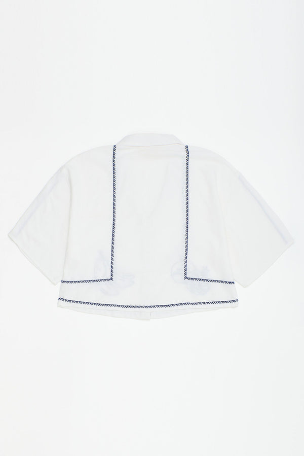 POMEGRANATE EMBROIDERY SHIRT WHITE ADULT