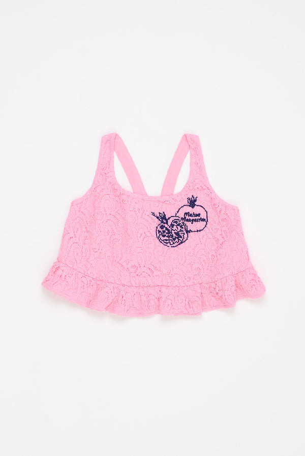 POMMEGRANATE LACE TOP PINK