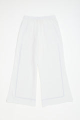 POMEGRANATE EMBROIDERY TROUSERS WHITE ADULT