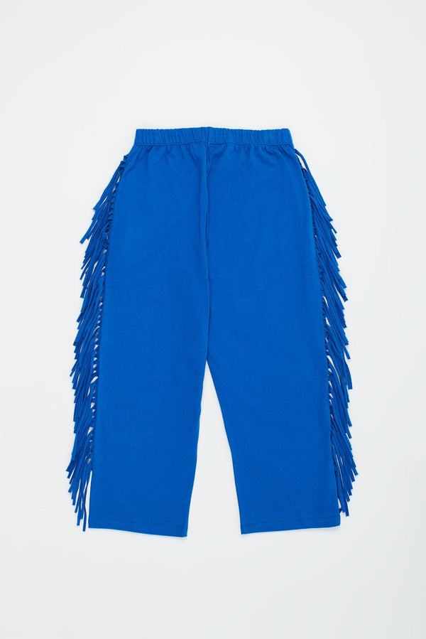 FRINGED TROUSERS BLUE
