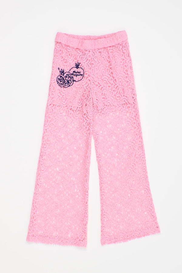 POMMEGRANATE LACE TROUSERS PINK