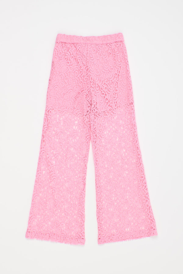POMMEGRANATE LACE TROUSERS PINK