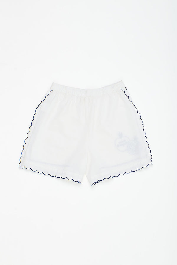 POMEGRANATE EMBROIDERY SHORT WHITE ADULT