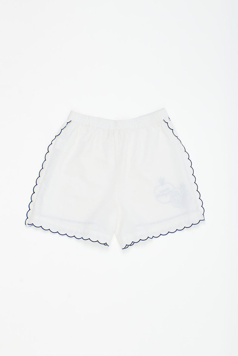GRANATAPFEL-STICKEREI SHORT WEISS ERWACHSENE 