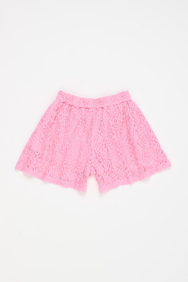 POMMEGRANATE LACE SHORT PINK