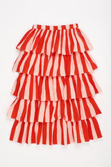 WATERMELON STRIPES SKIRT WHITE/RED ADULT