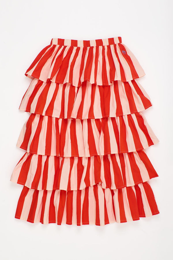 WATERMELON STRIPES SKIRT WHITE/RED ADULT