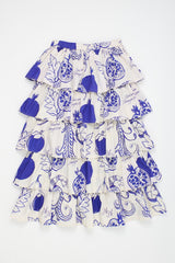 POMEGRANATE SKIRT WHITE/BLUE ADULT