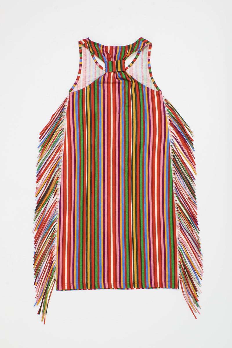 BANANA STRIPES DRESS MULTICOLOR
