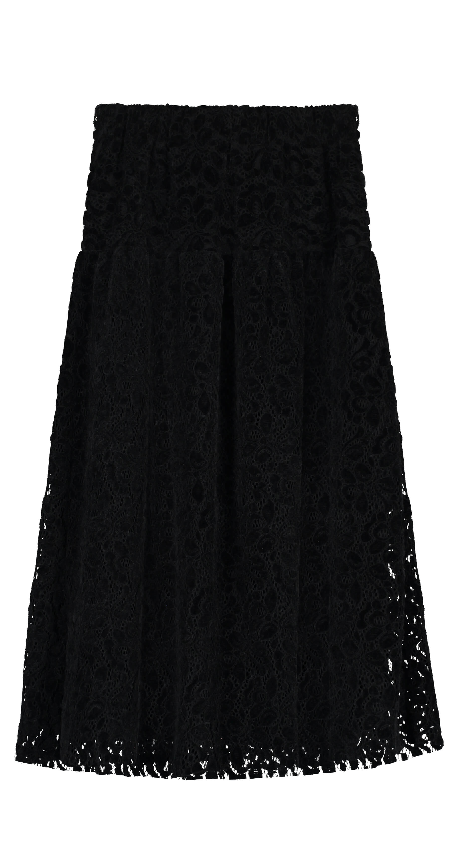 CHENILLE LACE SKIRT BLACK