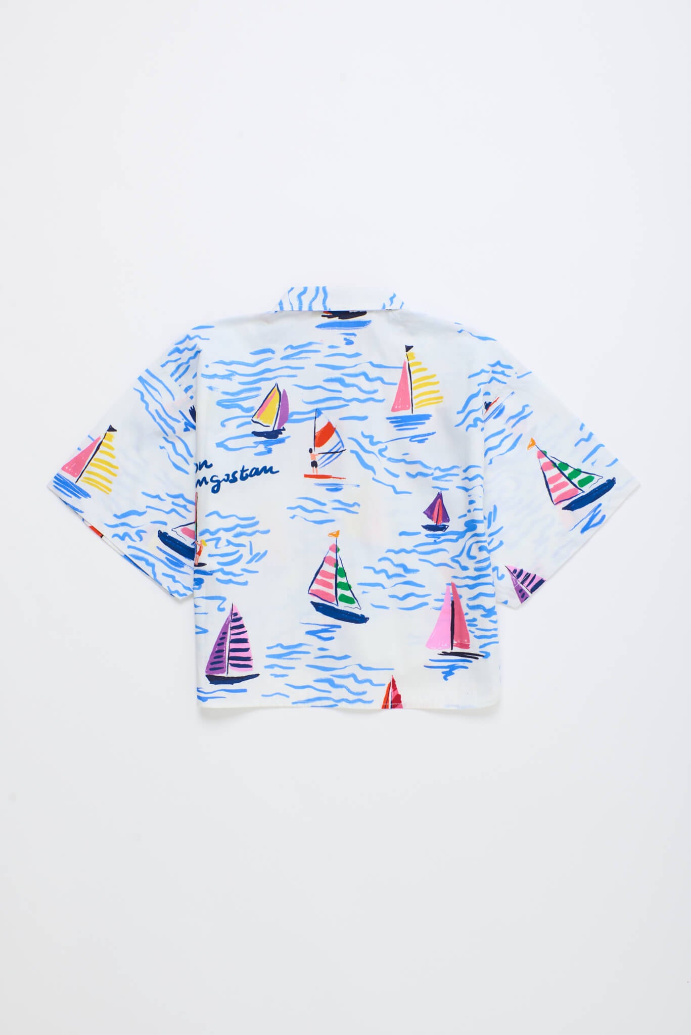 BARCOS CROPPED SHIRT WHITE