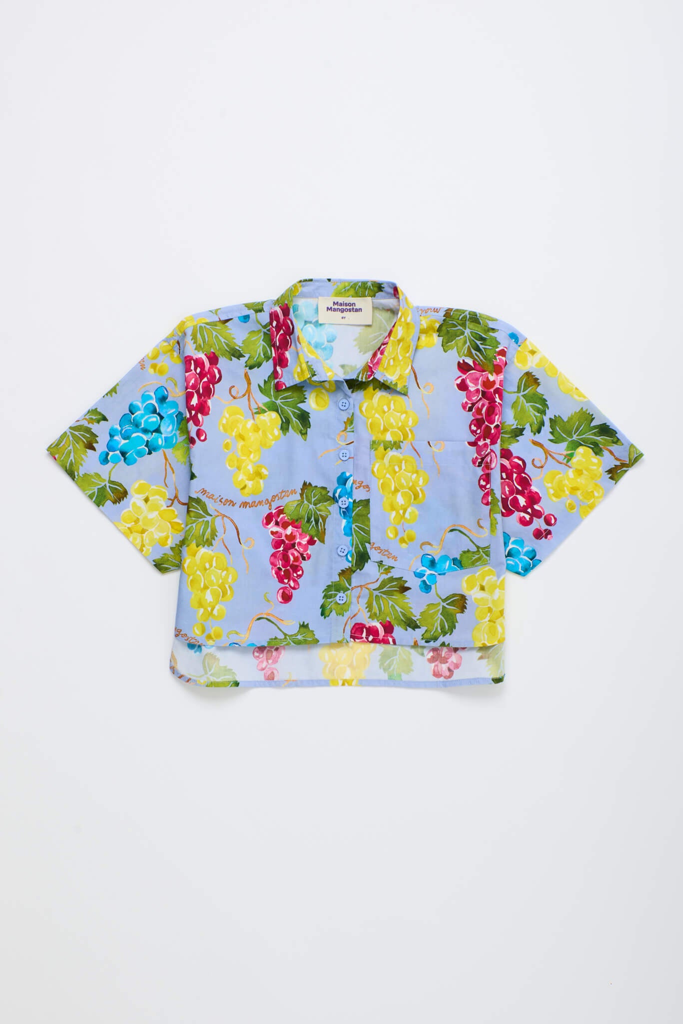 UVAS CROPPED SHIRT LIGHT BLUE