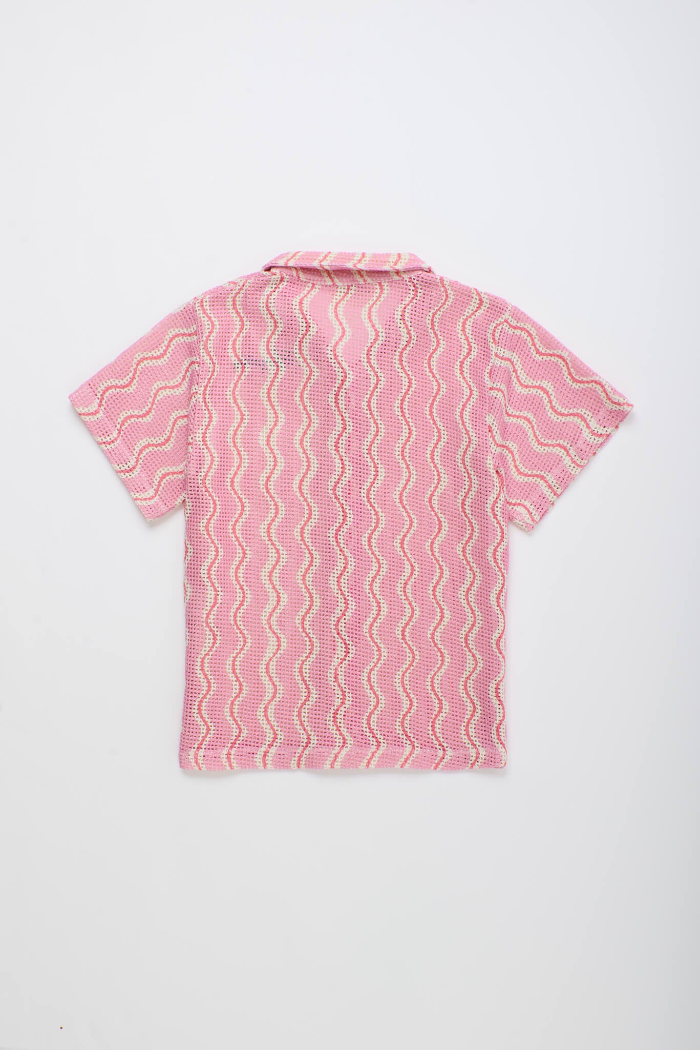 WAVY MESH SHIRT LIGHT PINK