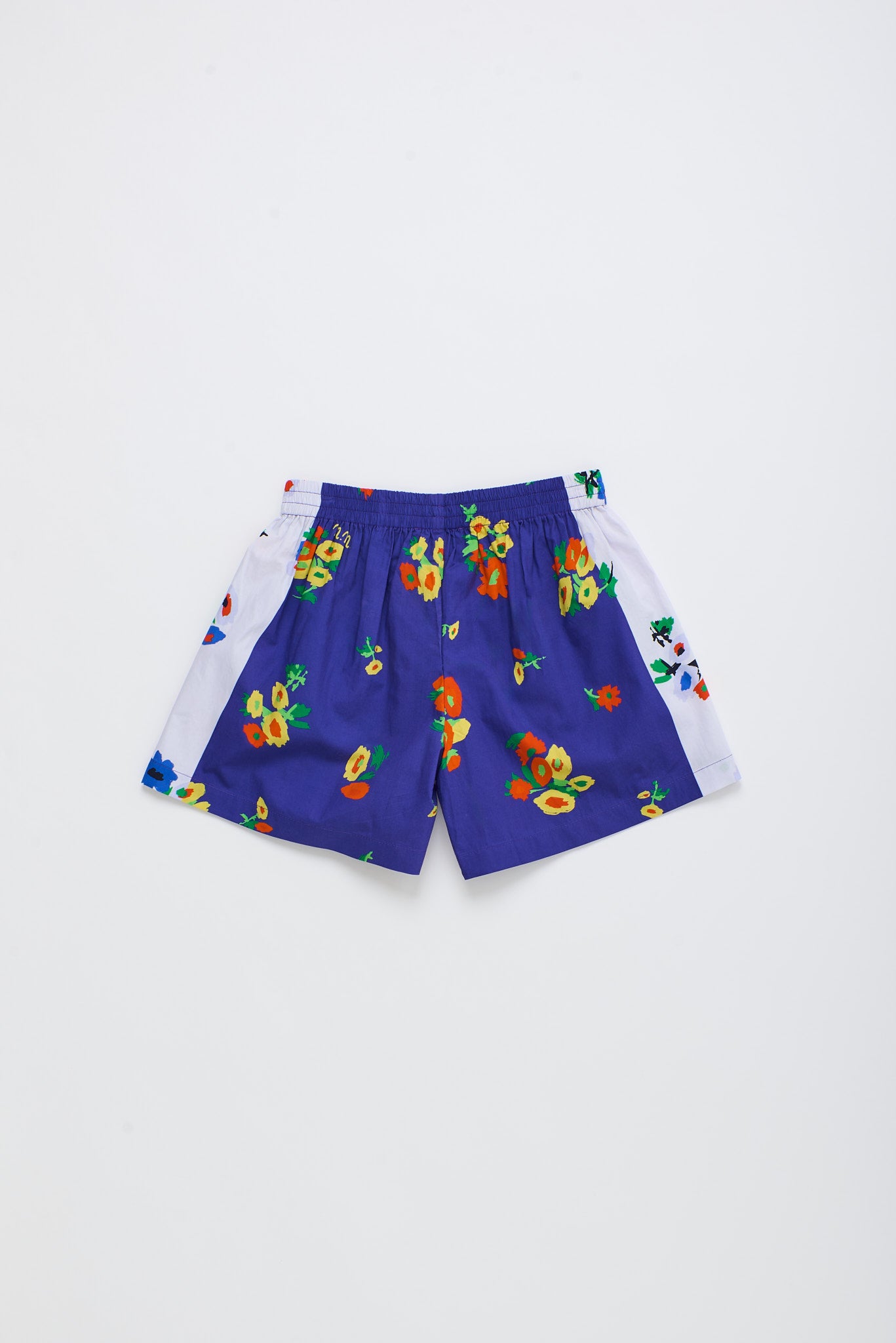 BLOSSOM PATCHWORK SHORTS BLUE