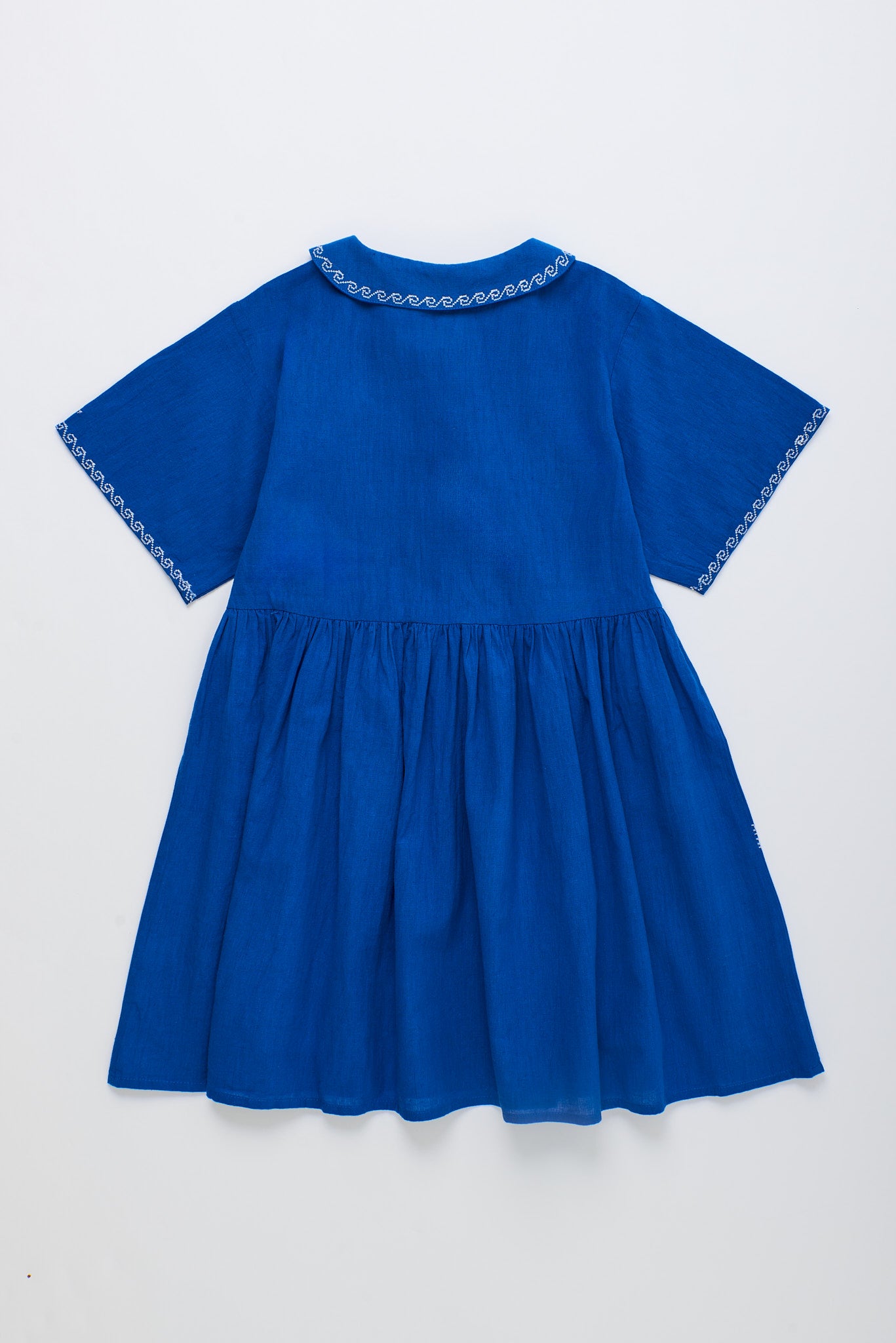 BARCOS EMBROIDERED DRESS BLUE