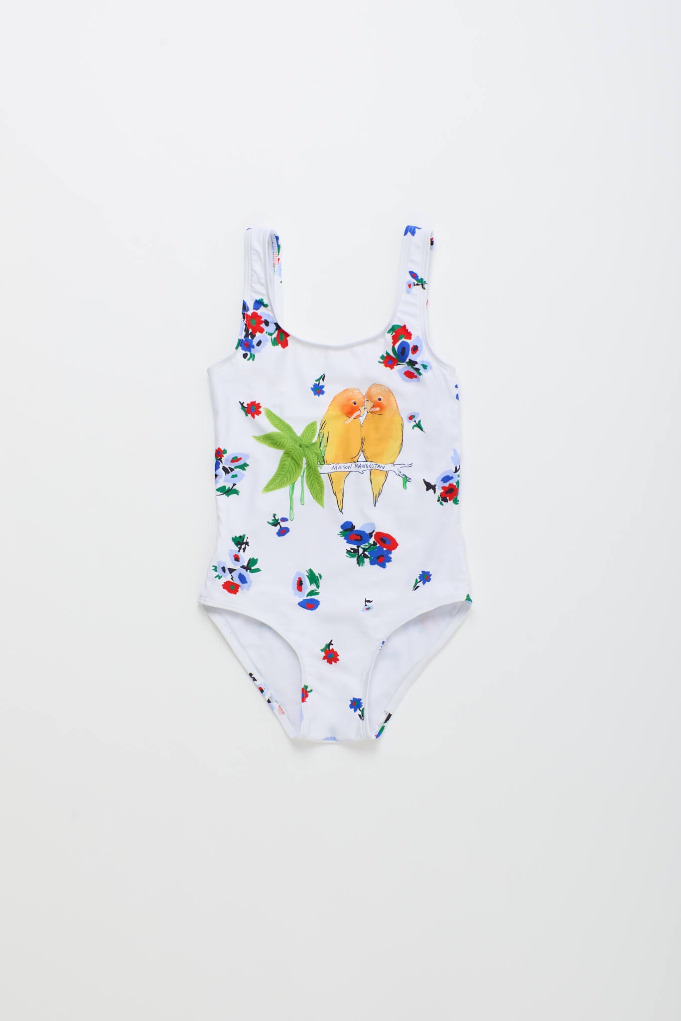 BLOSSOM BIRDS SWIMSUIT WHITE
