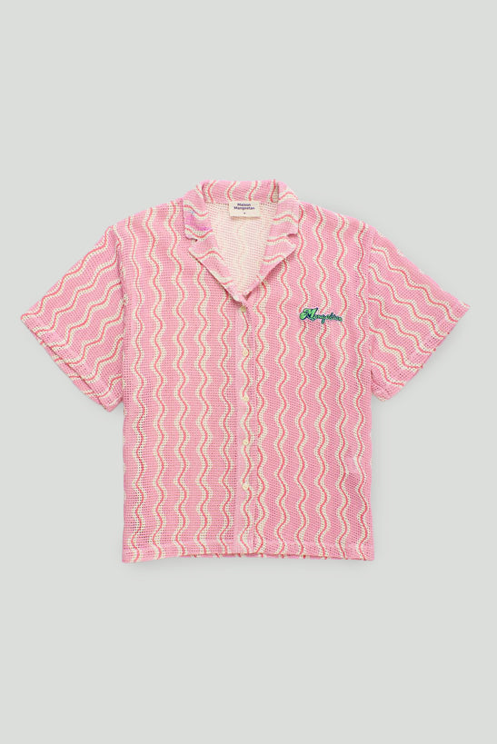 WAVY MESH SHIRT LIGHT PINK