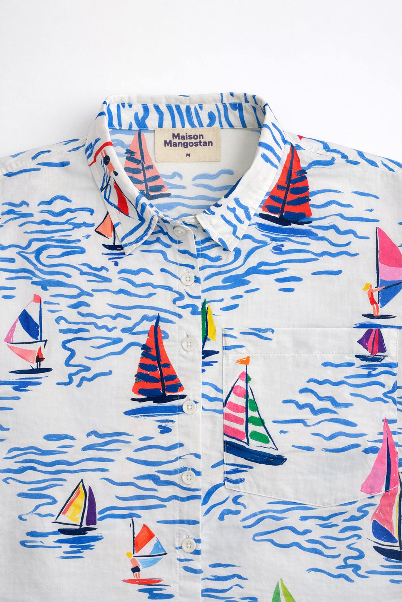 BARCOS CROPPED SHIRT WHITE