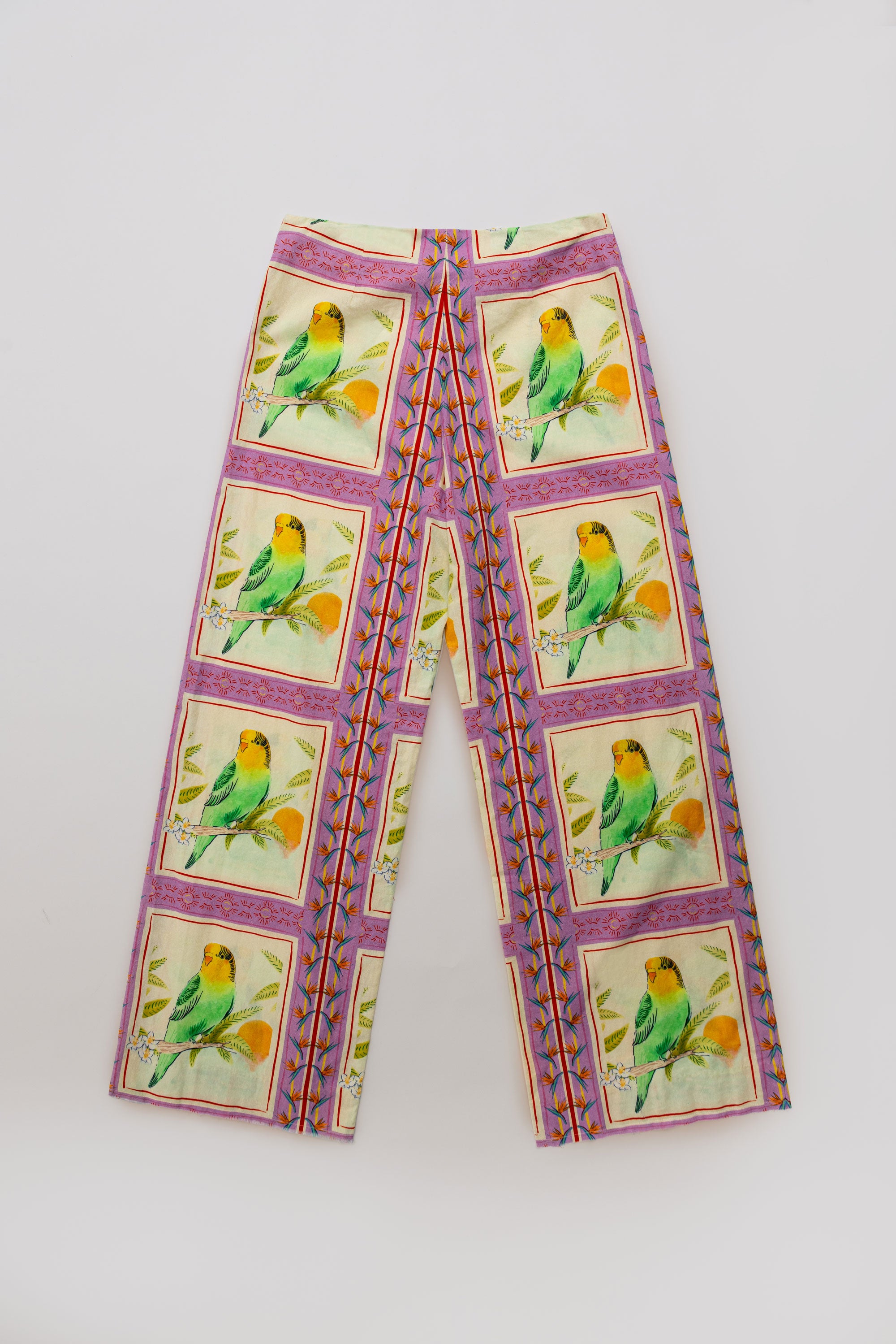 BIRDS PATCHWORK PANTS BLUSH
