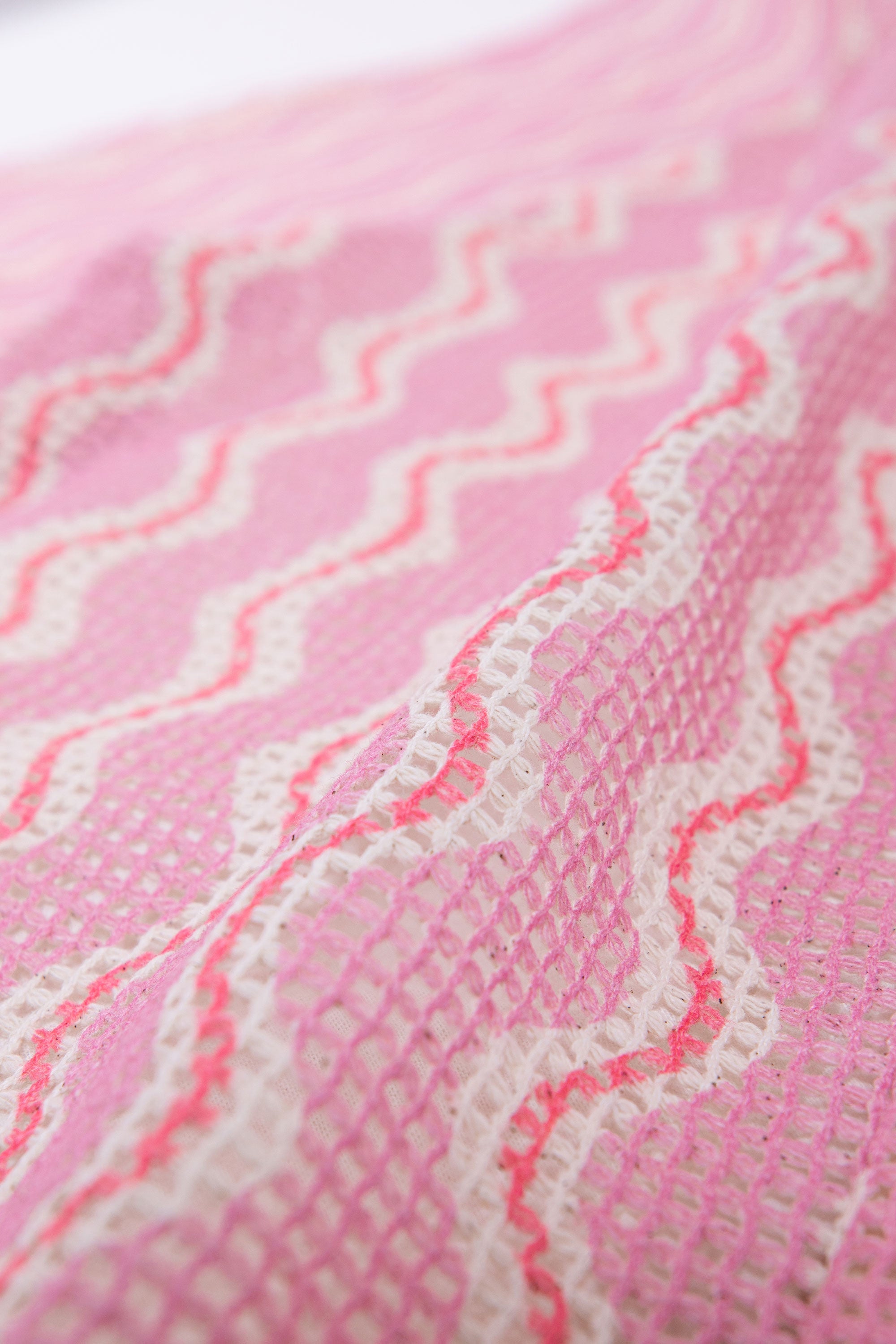 WAVY KNIT PANTS PINK