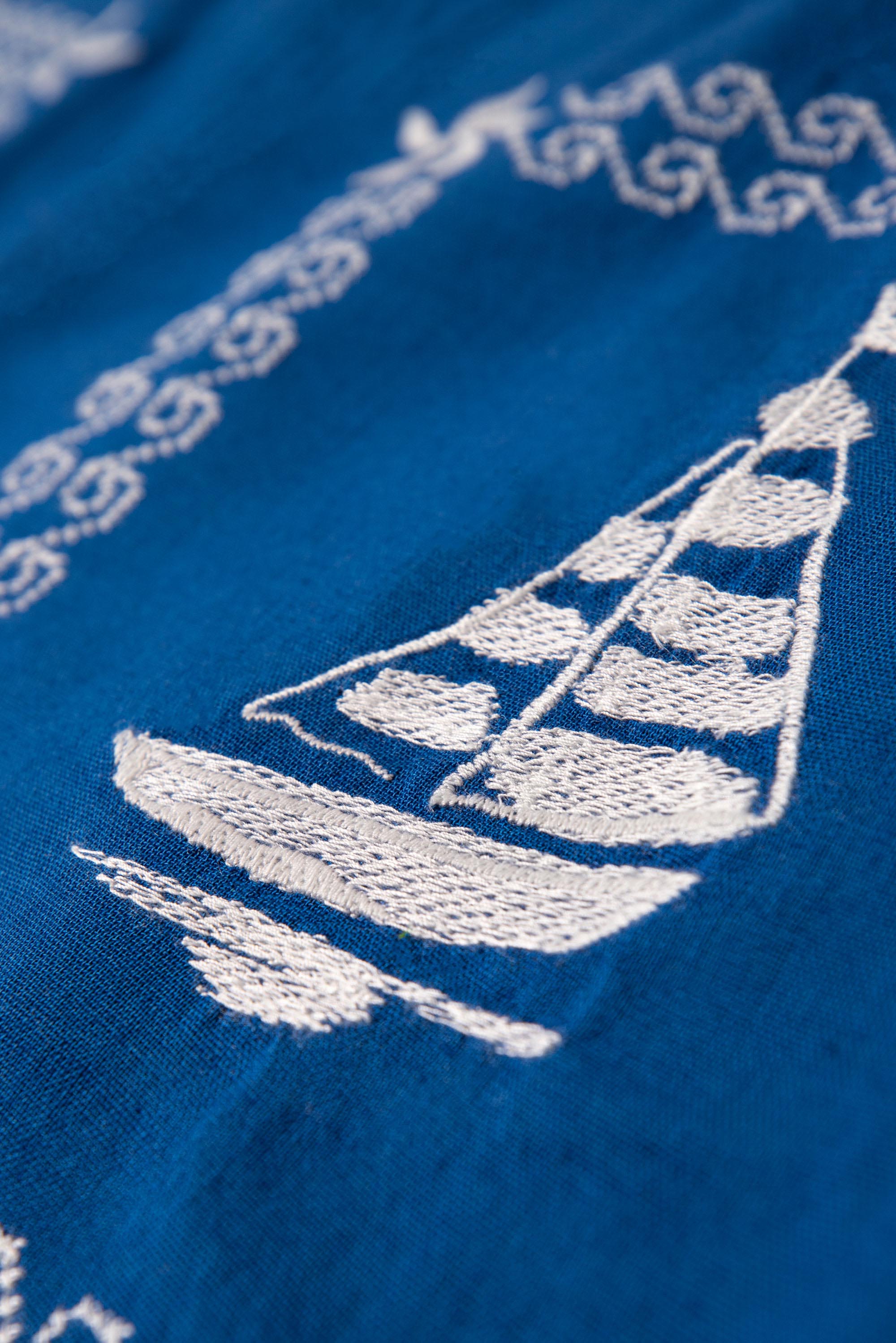BARCOS EMBROIDERED SHORTS BLUE
