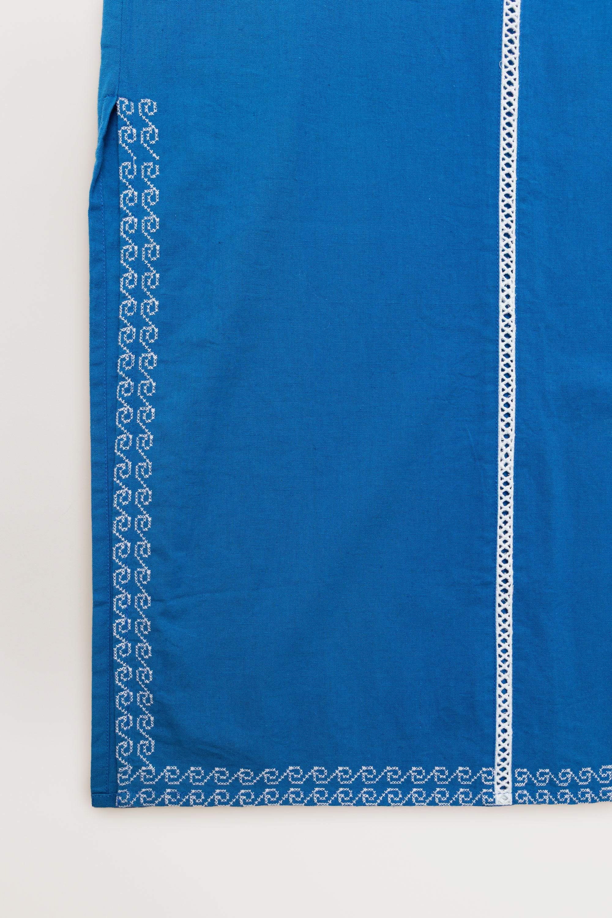 BARCOS EMBROIDERED DRESS BLUE