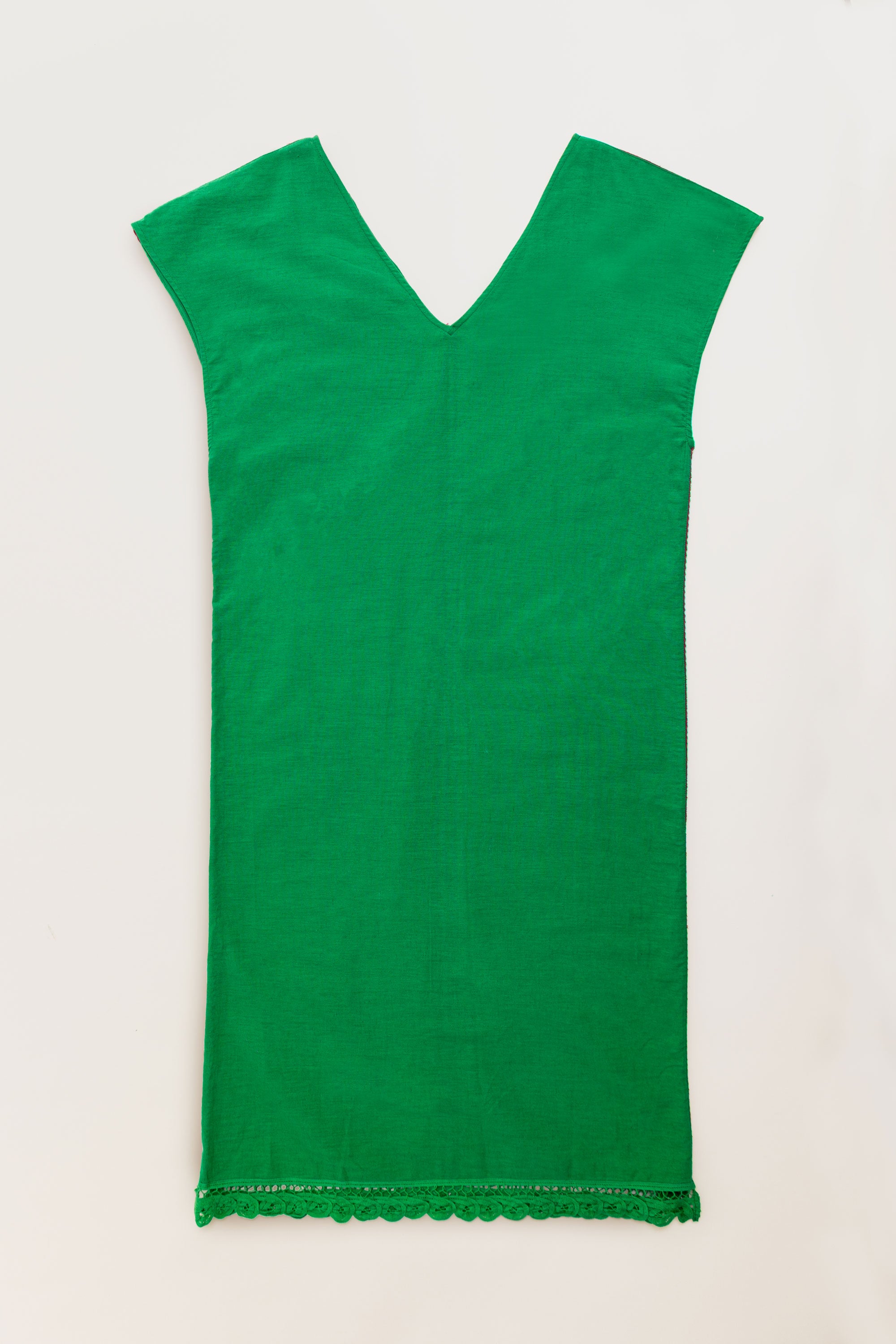 GREEN EMBROIDERY GRAPES DRESS