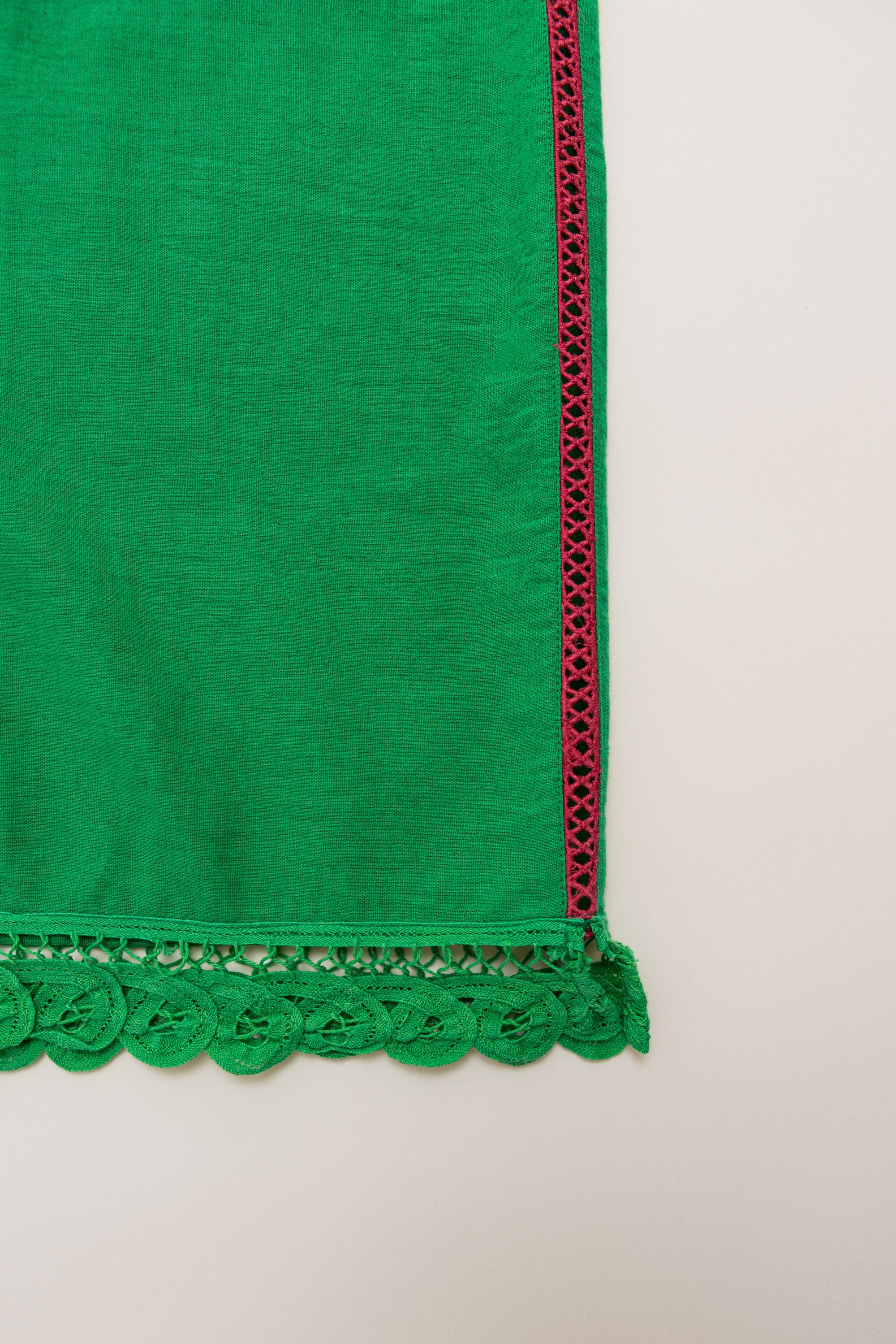 GREEN EMBROIDERY GRAPES DRESS