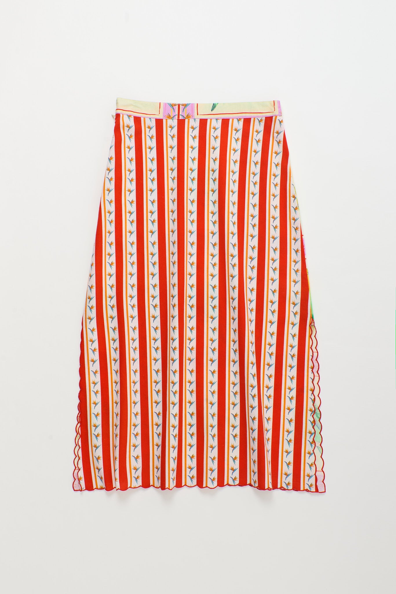 BIRDS PATCHWORK SKIRT BLUSH