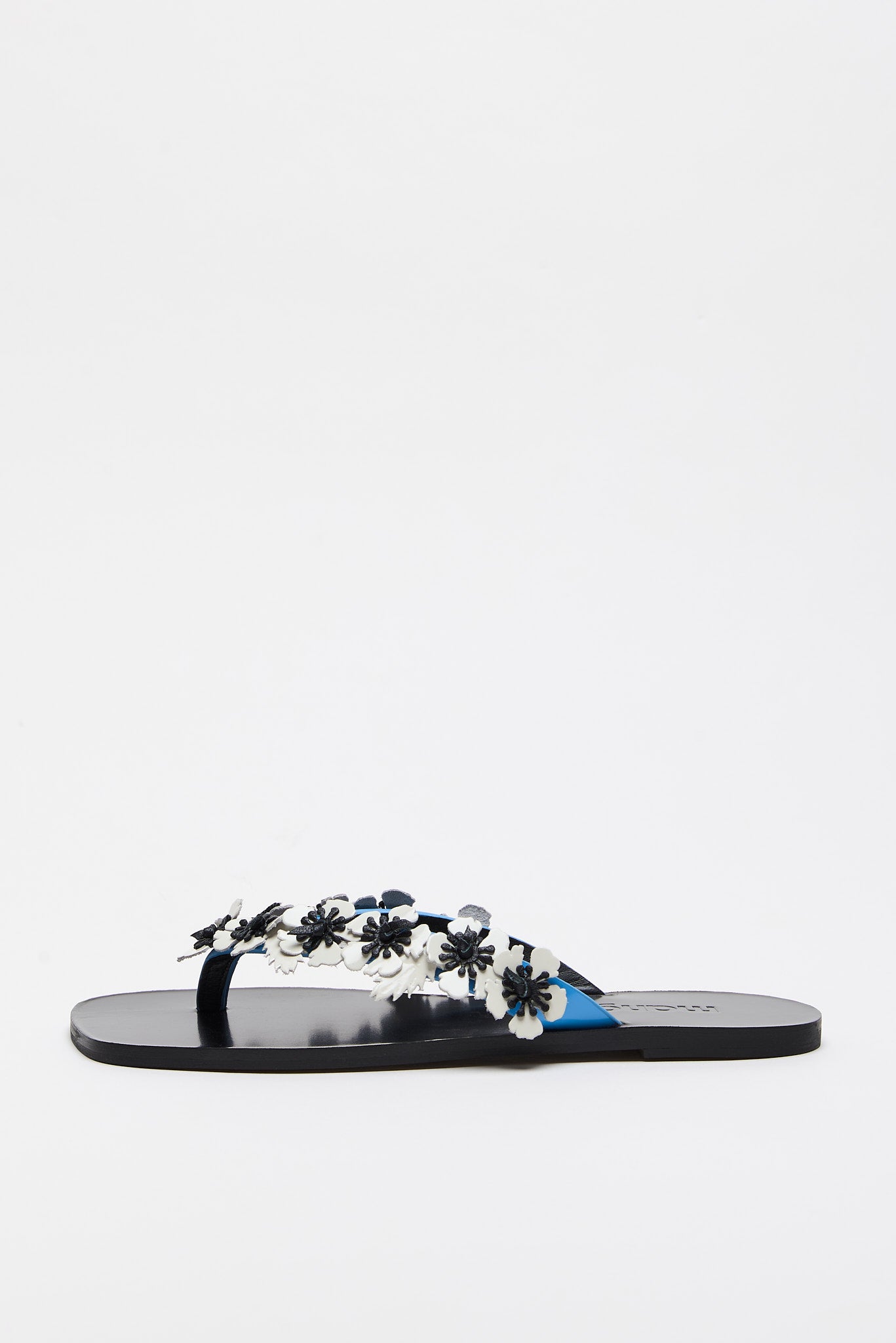 HIBISCUS WHITE / BLUE SANDALS