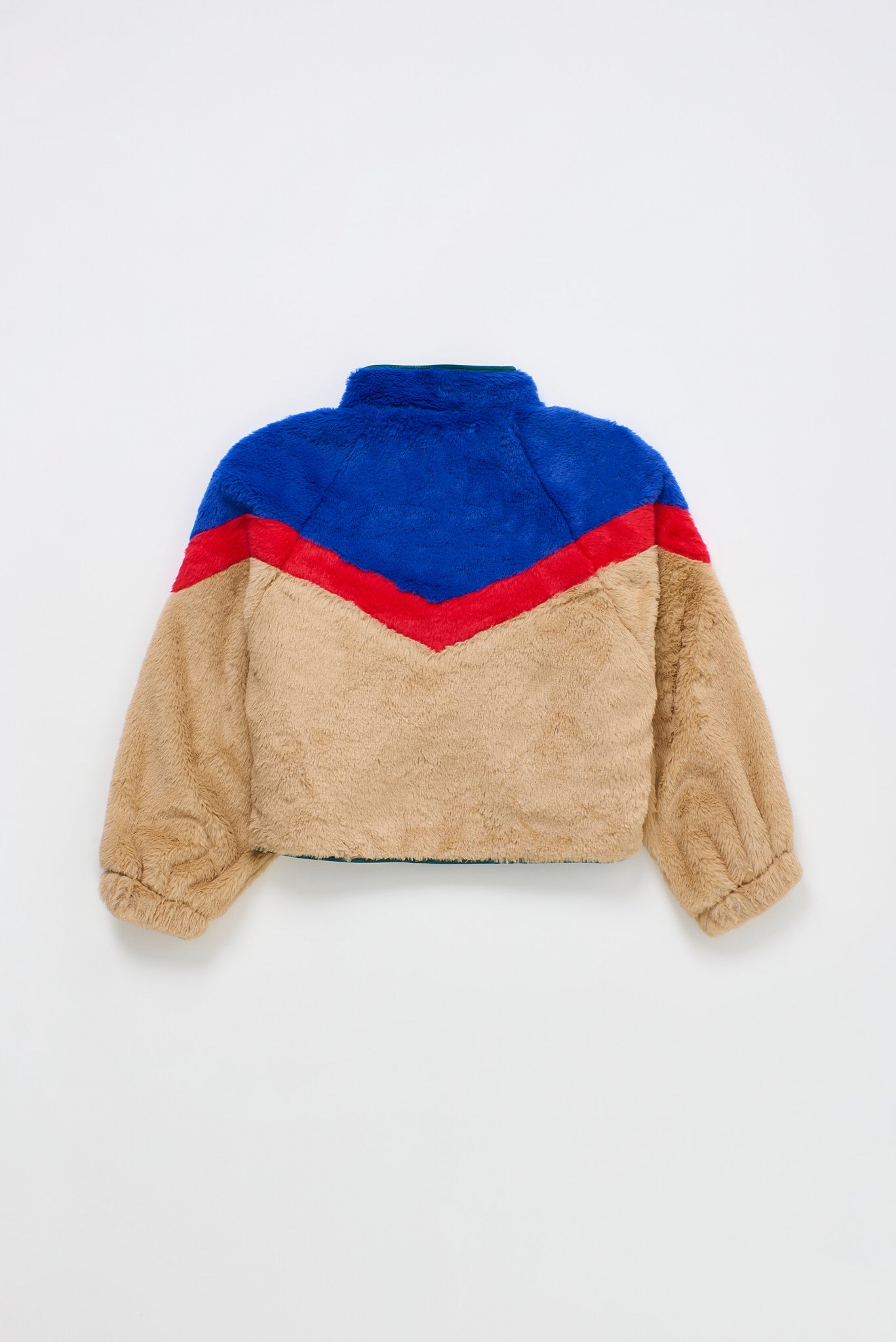 TRICOLOR FUR JACKET MULTICOLOR