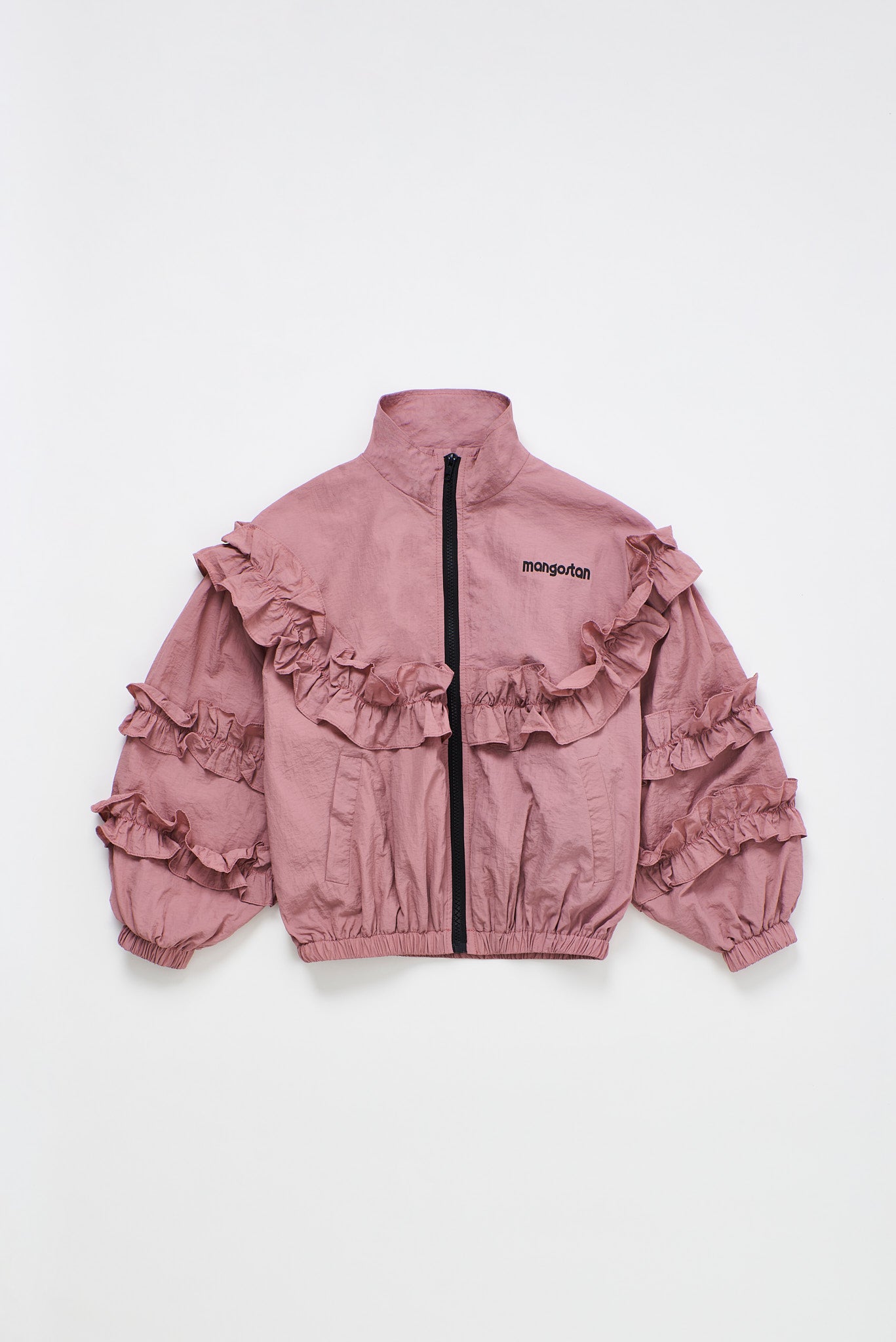 RUFFLES NYLON JACKET PINK