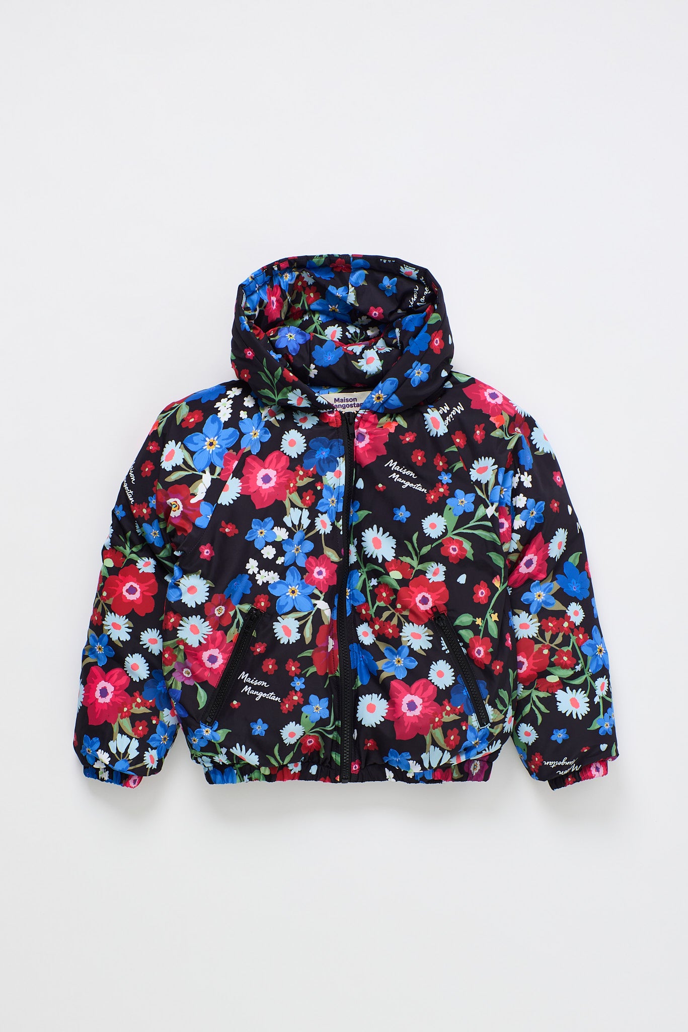 FLORECITAS PUFFER BOMBER JACKET BLACK